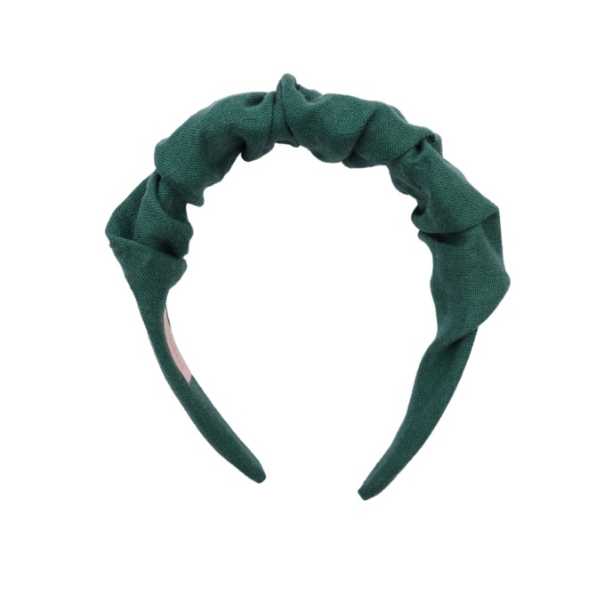 RIPPLE HEADBAND BOTTLE GREEN LINEN