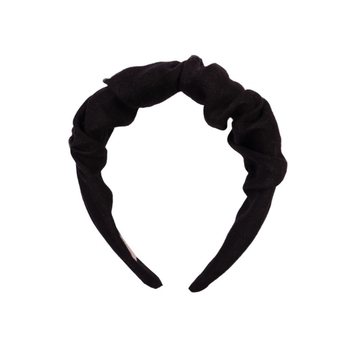 RIPPLE HEADBAND LINEN KRESZ BLACK