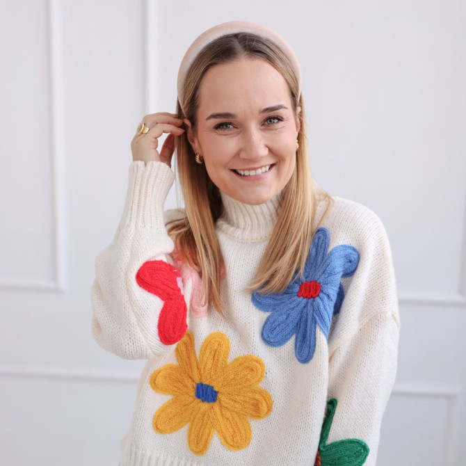 KAJKA HEADBAND AKSAMIT PERŁA