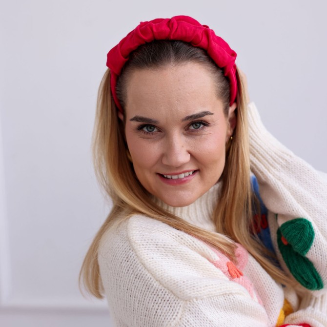 RIPPLE HEADBAND KARMIN LINEN