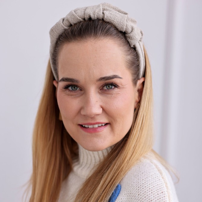 RIPPLE HEADBAND LINEN KRESZ NATURAL