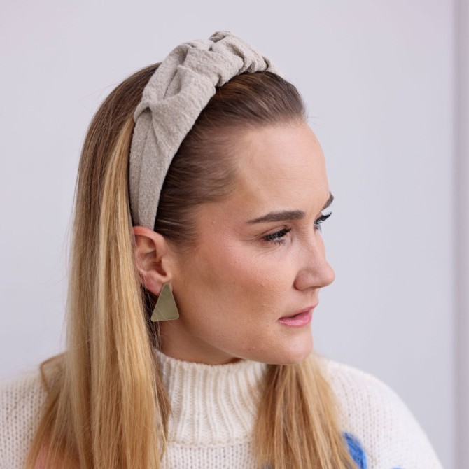 RIPPLE HEADBAND LINEN KRESZ NATURAL
